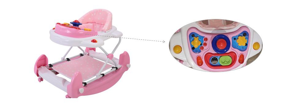 Baby Walker With An Attractive Music Toy Tray