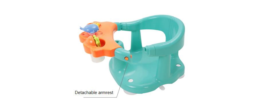 Baby Bath Seat With Detachable Armrest