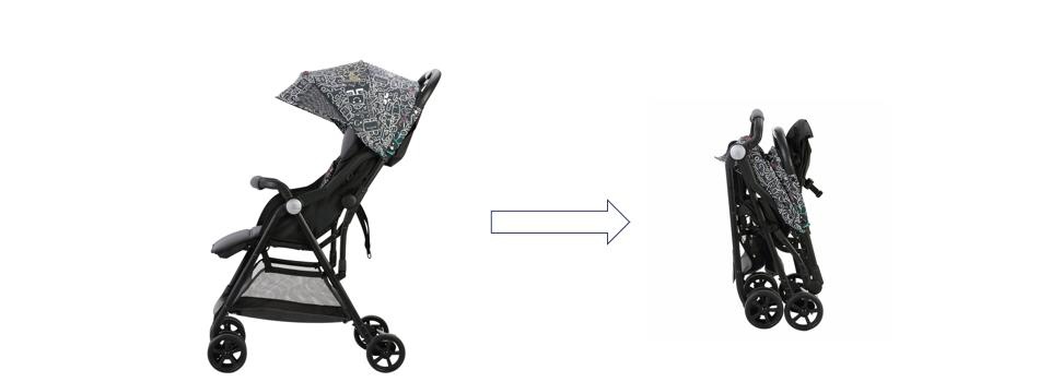 One-hand Rapid Folding Baby Stroller