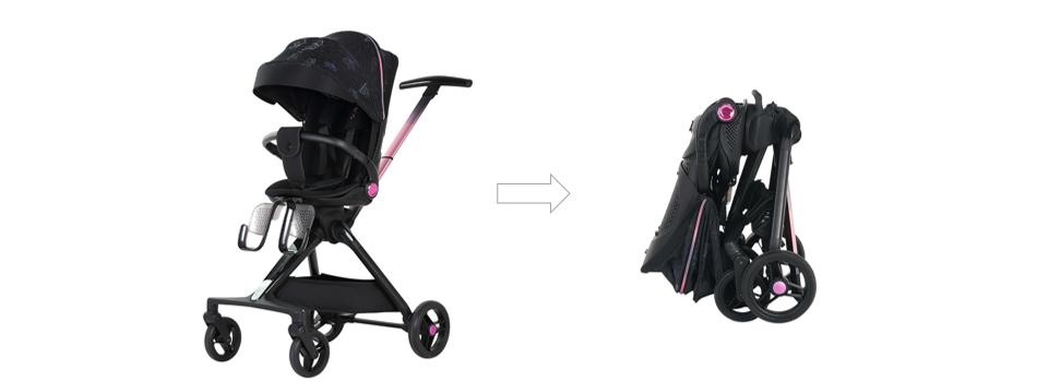 One-hand Rapid Folding Baby Stroller