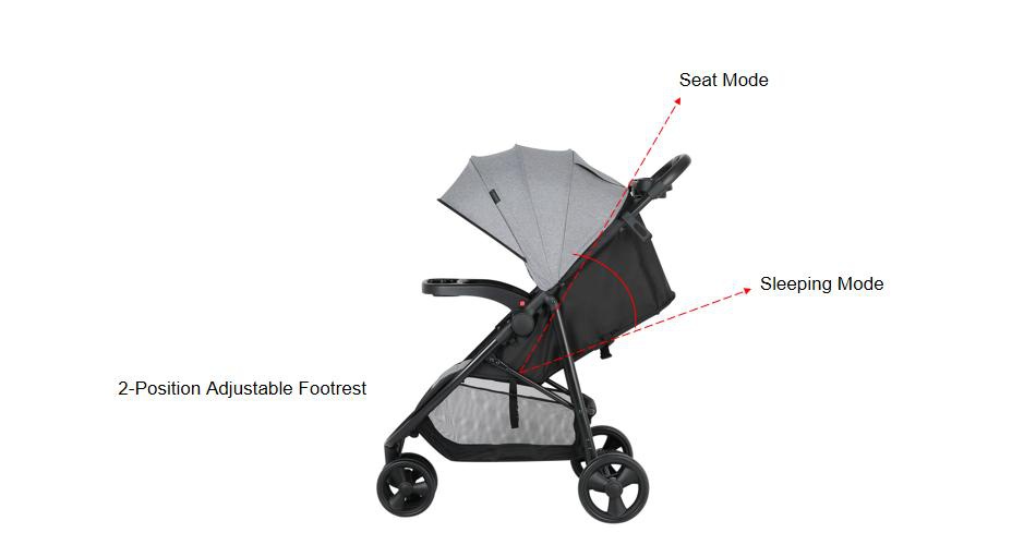 2-in-1 Sitting & Sleeping Baby Stroller